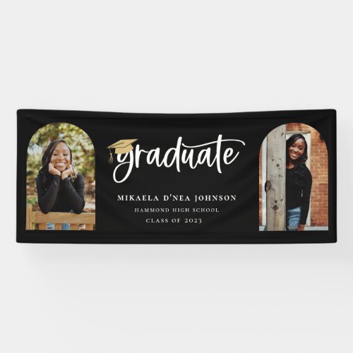 Playful Script Graduation Photo Banner