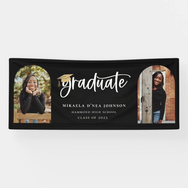 Playful Script Graduation Photo Banner (Horizontal)