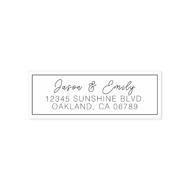 Playful Script Return Address Self Inking Stamp (Design)