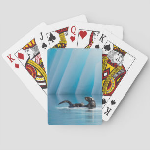 Playful Sea Otter Poker Cards