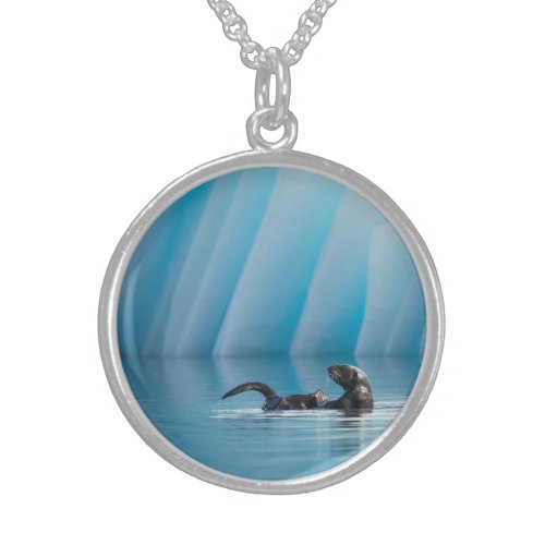 Playful Sea Otter Sterling Silver Necklace