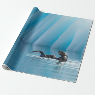 Playful Sea Otter Wrapping Paper