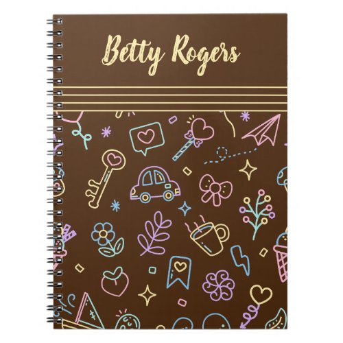 playful seamless pattern background notebook