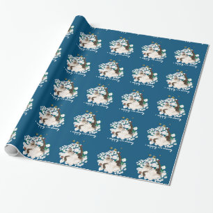 Playful Siamese Cat Wrapping Paper