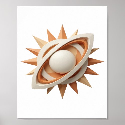 Playful Silver ABSTRACT ART Art Print