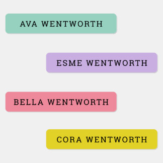 Playful Skinny Waterproof Adhesive Kids' Labels