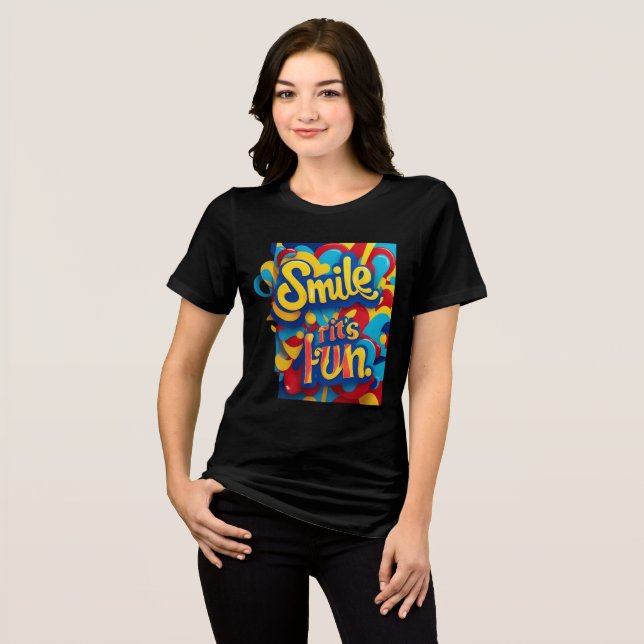 "Playful Smiles' Tri-Blend Shirt (Front Full)