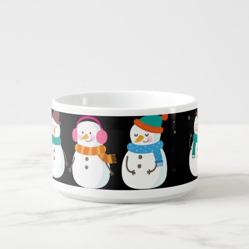 Playful Snowmen Bowl