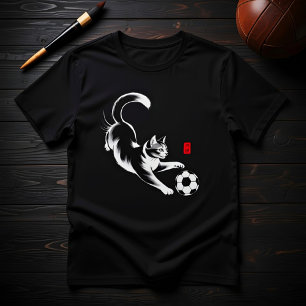 Playful Soccer Cat - Cat Lovers & Soccer Fans T-Shirt