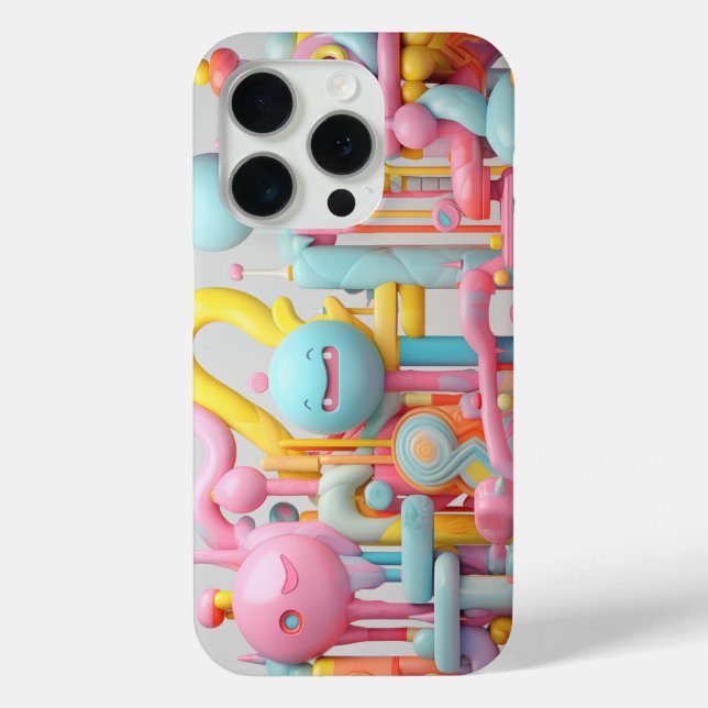 Playful soft forms in pastels Case-Mate iPhone case (Back)
