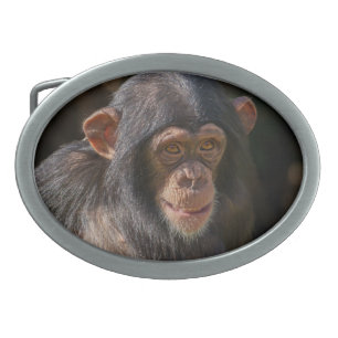 Playful Soul – Baby Chimpanzee Close-Up Belt Buckle