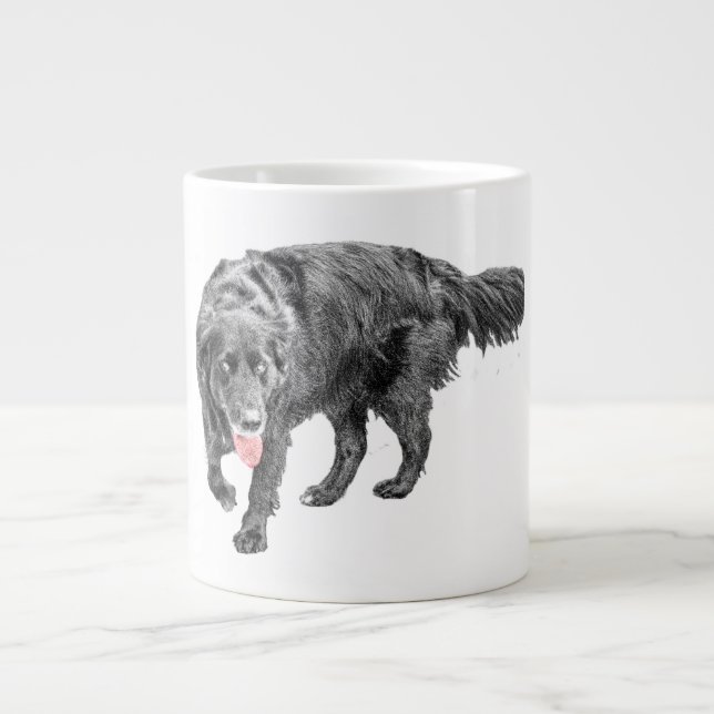 Playful Spark in Autumn Air Giant Coffee Mug (Front)