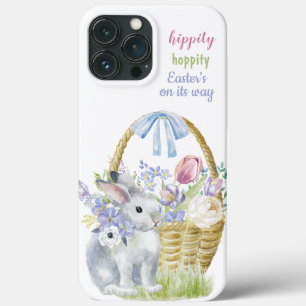 Playful Spring Easter Basket Bunny Pastel Floral 2 iPhone 13 Pro Max Case