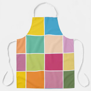Playful Springtime Checkers Apron