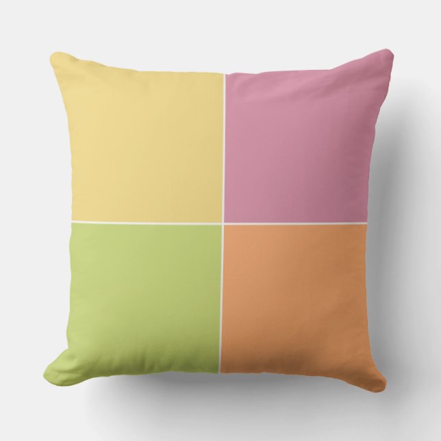 Playful Springtime Sherbet Outdoor Pillow (Front)