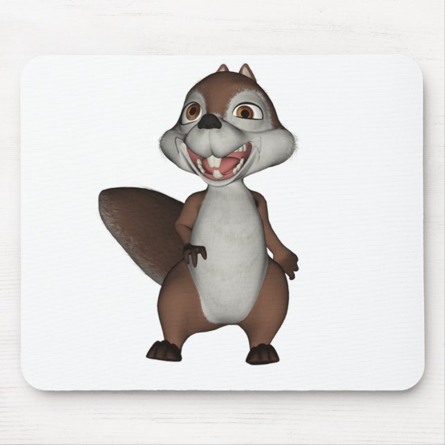 Playful Squirrel Mousepad (Front)