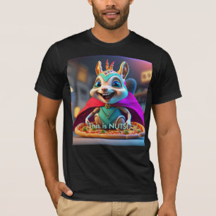 Playful Squirrel Pizza Nuts T-Shirt