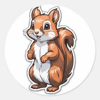 Playful Squirrel Sticker - Nutty and Nimble