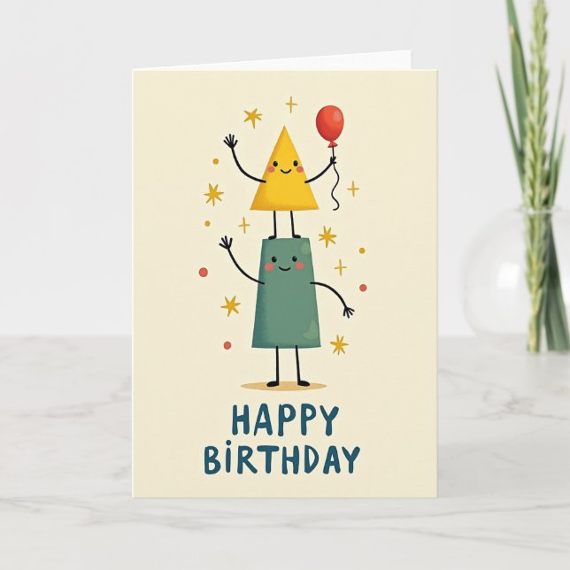 Playful Stacked Birthday Card (Front)