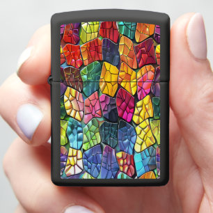 Playful Stained Glass Charm Zippo Lighter