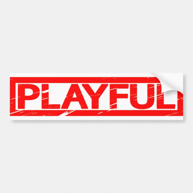 Playful Stamp Bumper Sticker (Front)