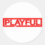 Playful Stamp Classic Round Sticker