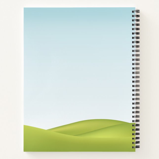 Playful Star Character With Heart Notebook (Back)