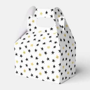 Playful Stars - Black & Gold Favor Box