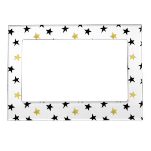 Playful Stars - Black & Gold Magnetic Frame