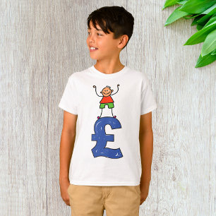 Playful Stick Figure Standing on Pound T-Shirt