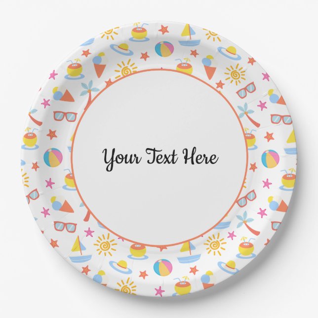 Playful Summer Paper Plates (Front)