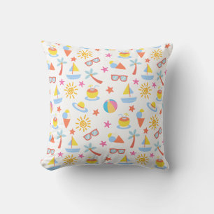Playful Summer Throw Pillow