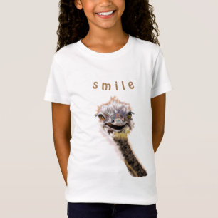 Playful T-Shirt Happy Ostrich Smile