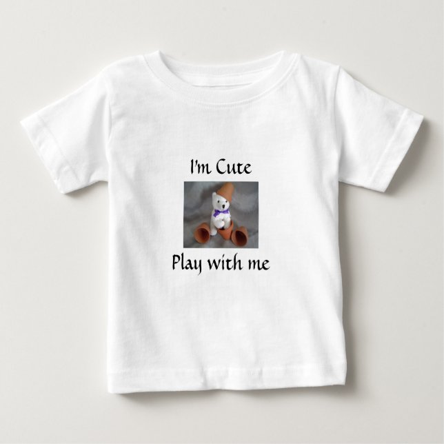 Playful Teddy Bear Baby T-Shirt (Front)
