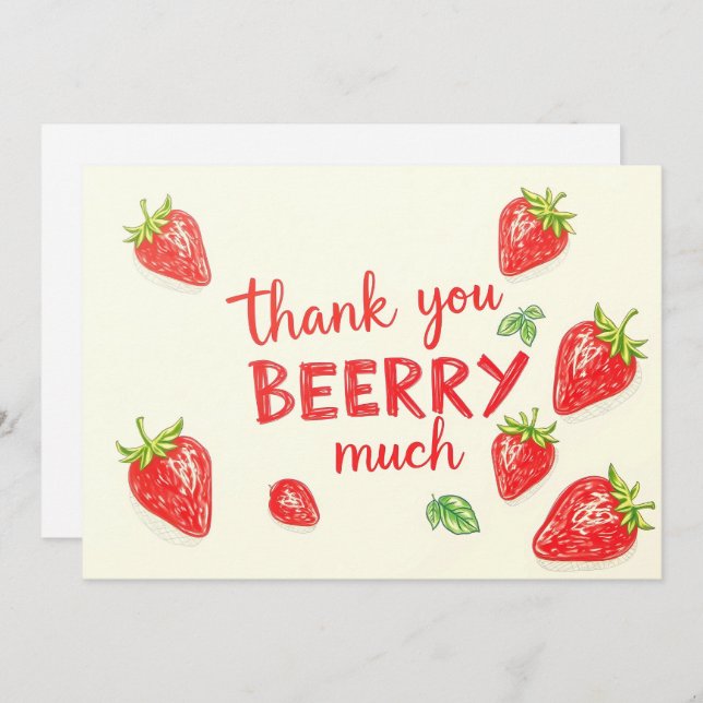 Playful Thank You Berry Much Card (Front/Back)