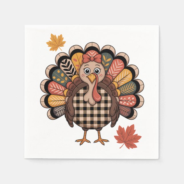 Playful Thanksgiving Napkins (Front)