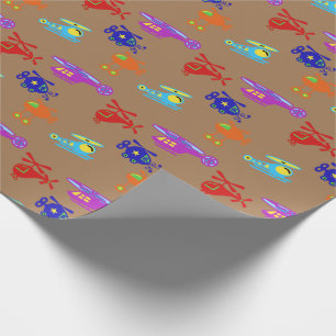 Playful Toy Helicopters Wrapping Paper