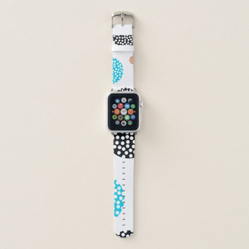 Playful trendy cool fun modern dotted circles apple watch band