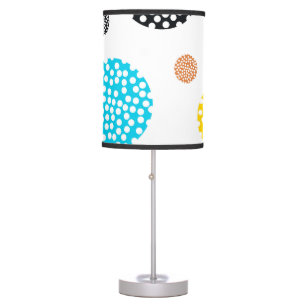 Playful, trendy, cool, fun, modern dotted circles table lamp