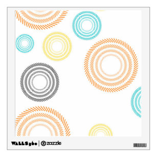 Playful, trendy, cool, modern, simple circles wall decal