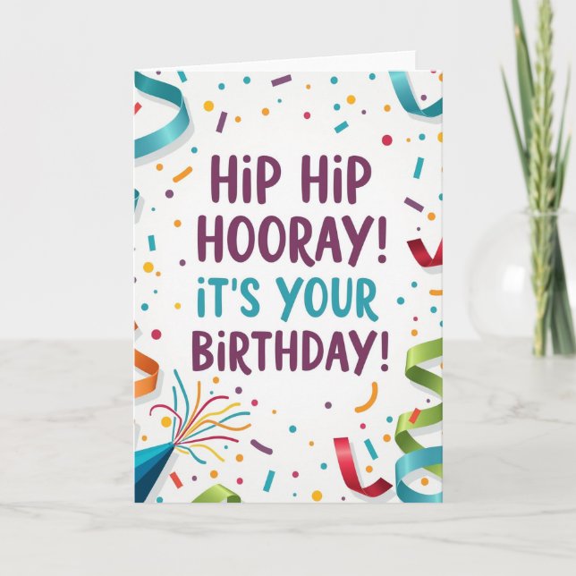 Playful Typography Birthday Card (Front)