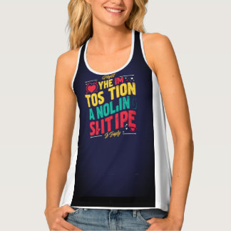 Playful Typography Design Tank Top