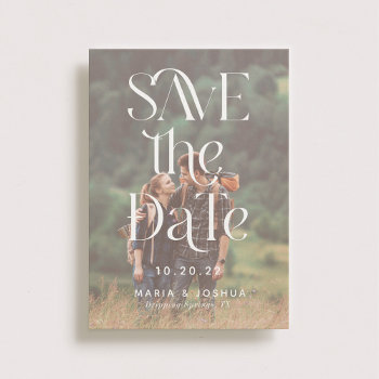 Playful Typography Wedding Photo Save The Date by origamiprints at Zazzle