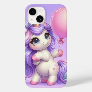 Playful Unicorn Holding a Balloon Case-Mate iPhone 14 Case