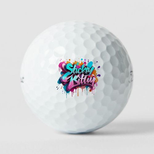 Playful Urban Vibes Golf Balls