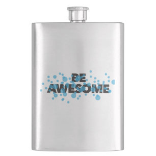 Playful, vibrant, bold, modern design Be Awesome Flask