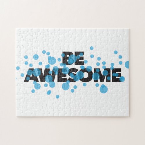 Playful vibrant bold modern design Be Awesome Jigsaw Puzzle