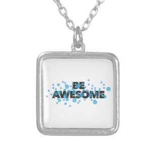 Playful, vibrant, bold, modern design Be Awesome Silver Plated Necklace