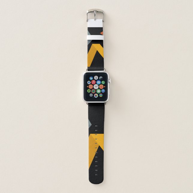 PLayful, vibrant, modern, urban graphic ways Apple Watch Band (Front)