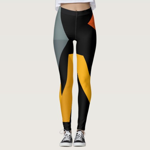 PLayful vibrant modern urban graphic ways Leggings